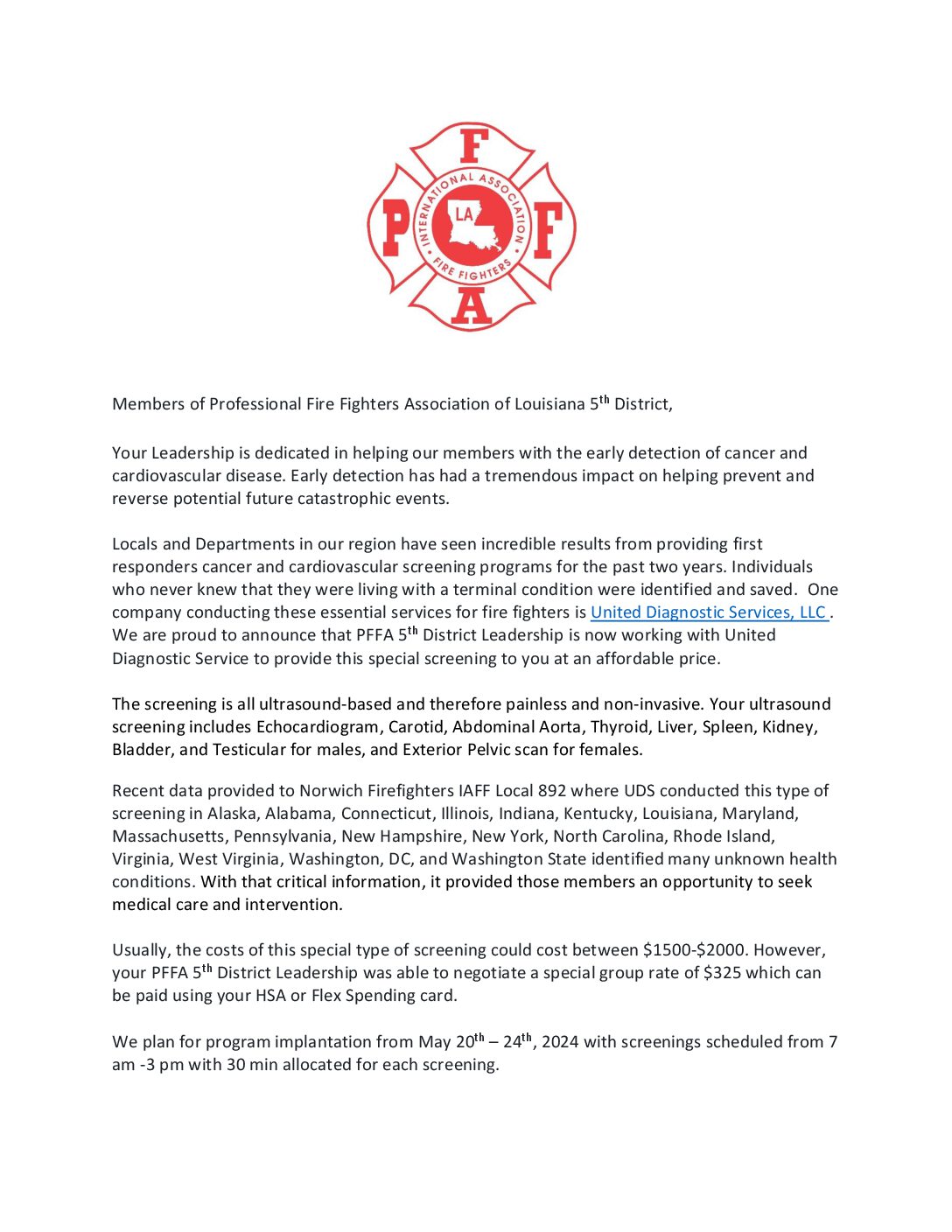 cancer screening for firefighters