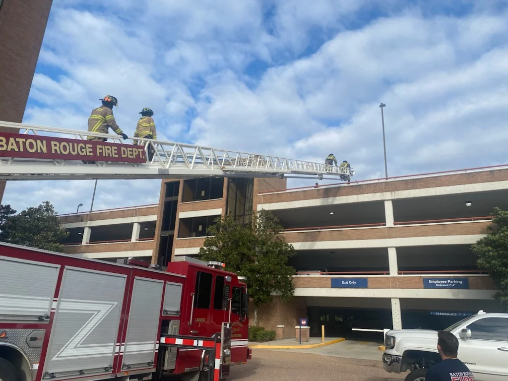 brfd firefighters training climbing latter