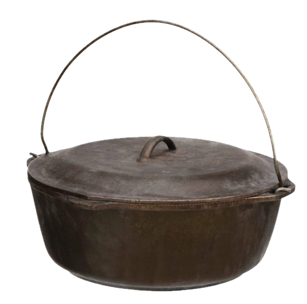 isolated cast iron pot